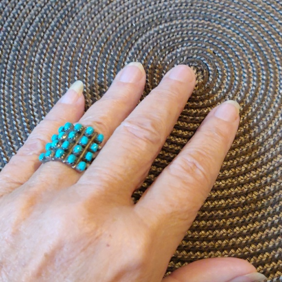 Signed turquoise ring Native American - Picture 3 of 4